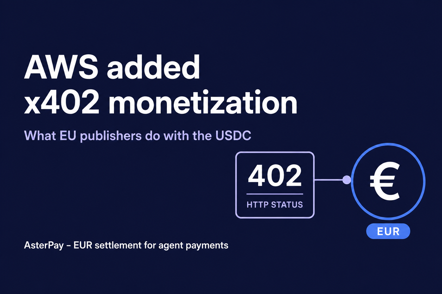 AWS added x402 monetization - what EU publishers do with the USDC payout